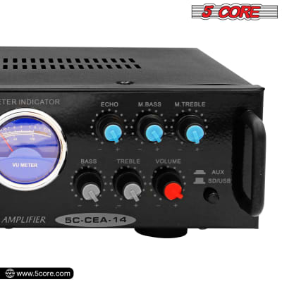 5 Core Car Amplifier 300W Dual Channel Amplifiers Car Audio w MOSFET Power Supply Premium Amp with EQ Control 2 Mic 1 USB and SD Card Input CEA 14 image 6