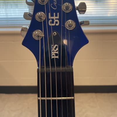 PRS SE Custom 24 7-String Guitar 2013 Royal Blue Flame Top w/DiMarzio's image 2