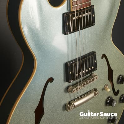 Gibson  Gibson Custom Shop ES 335 Light Blue Sparkle Metallic Used 2008 (Cod. 1432UG) image 8