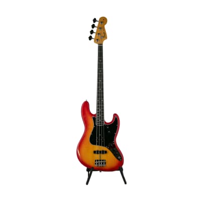 Fender Ltd Ed Rarities Flame Ash Top Jazz Bass Guitar, Plasma Red Burst, US19077332 for sale