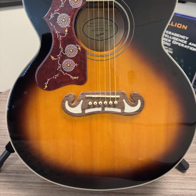 Epiphone EJ-200ce 2013 Black w/hard shell case | Reverb