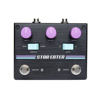 Pigtronix Star Eater All-Analog Dual Footswitch Super Jumbo Fuzz Pedal with Hunger, Volume, Sweep, Voice, and Contour Knobs image 2