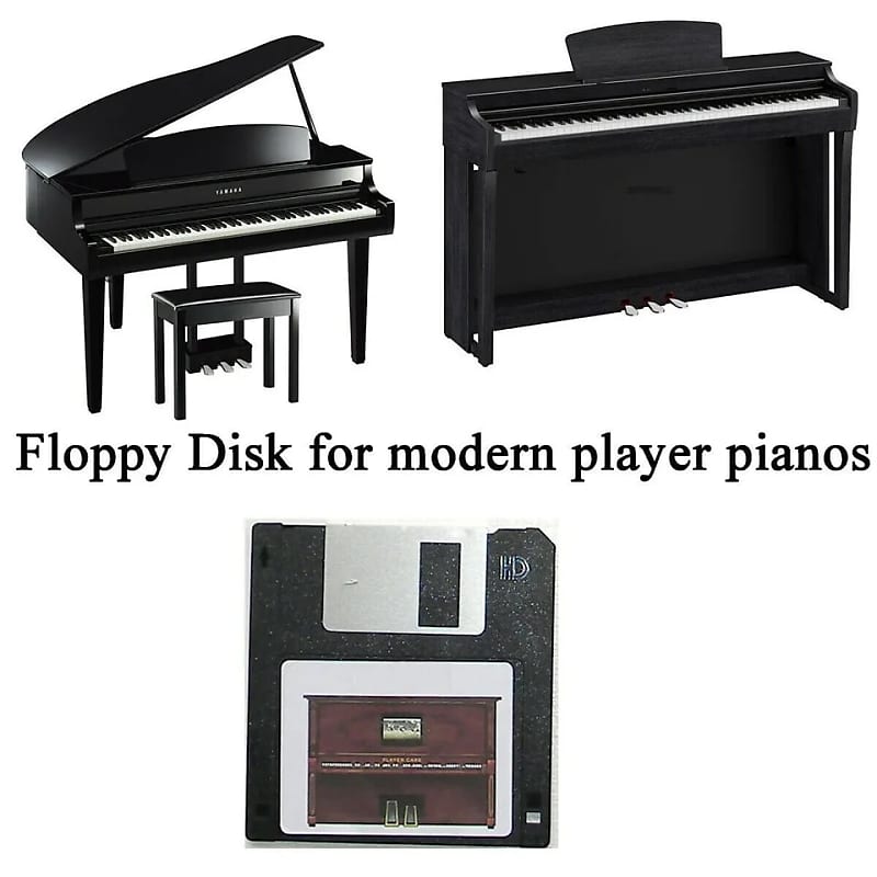 Yamaha Disklavier & PianoDisc Player Piano music 6 Floppy Reverb