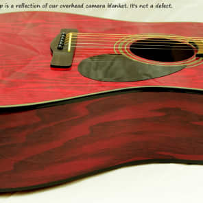 Samick D4CE TR Acoustic/Electric Guitar Beautiful Trans Red Finish w/included Accessories image 15