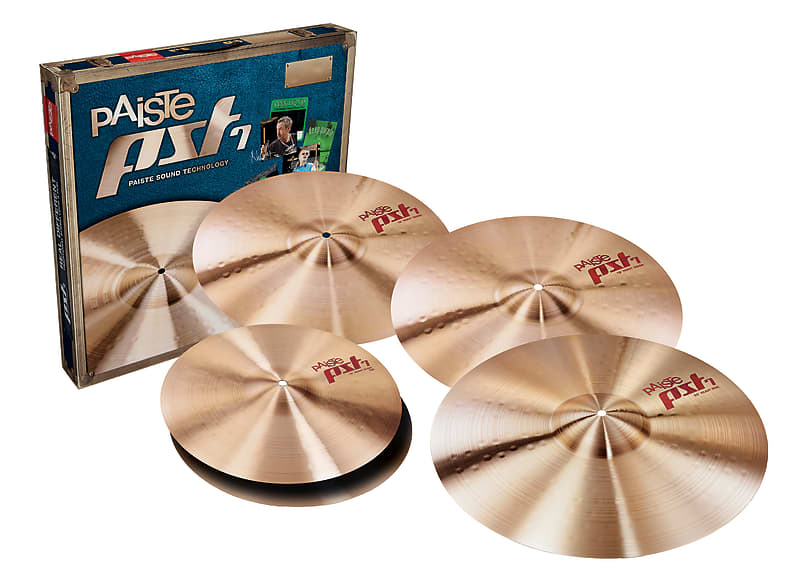 Paiste PST7 ROCK Cymbal Set/Free 16" Crash & Cymbal Bag W/Purchase! image 1