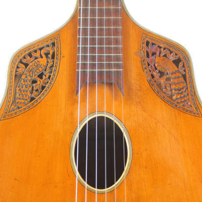 Coat of arms romantic guitar ~1910 - rare and unique - similar to Hermann Hauser, Richard Jacob Weissgerber + video! image 3