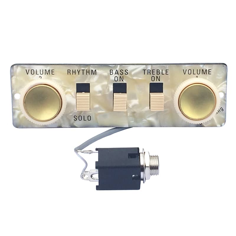 Hofner H-A2B-PC Wired Perloid Replacement Control Panel for Hofner V61, V62, V63 and V64 Basses image 1