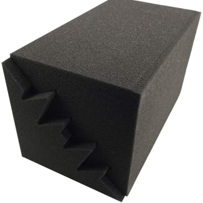 Acoustic Foam Bass Trap Studio Corner Wall 12" X 6" X 6" (4 PACK) Made in USA image 4
