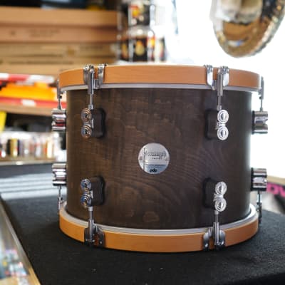 PDP 13'' Concept Maple Classic 9" x 13" Tom Walnut Stain With Natural Maple Hoops  Tom (No-Mount) image 5
