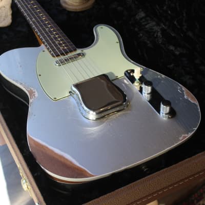 FENDER "Custom Shop 1960 Telecaster Custom Heavy Relic,Aged Inca Silver" HARDCASE, PAPERS image 15
