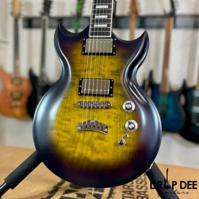 Dunable USA Custom Shop Minotaur Electric Guitar w/ Case - Yellow Purple Burst image 7