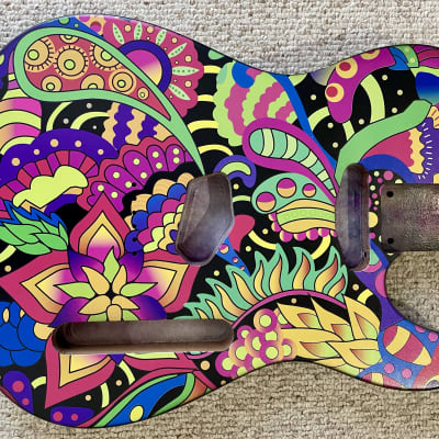Custom Floral Psychedelic Telecaster Body image 2