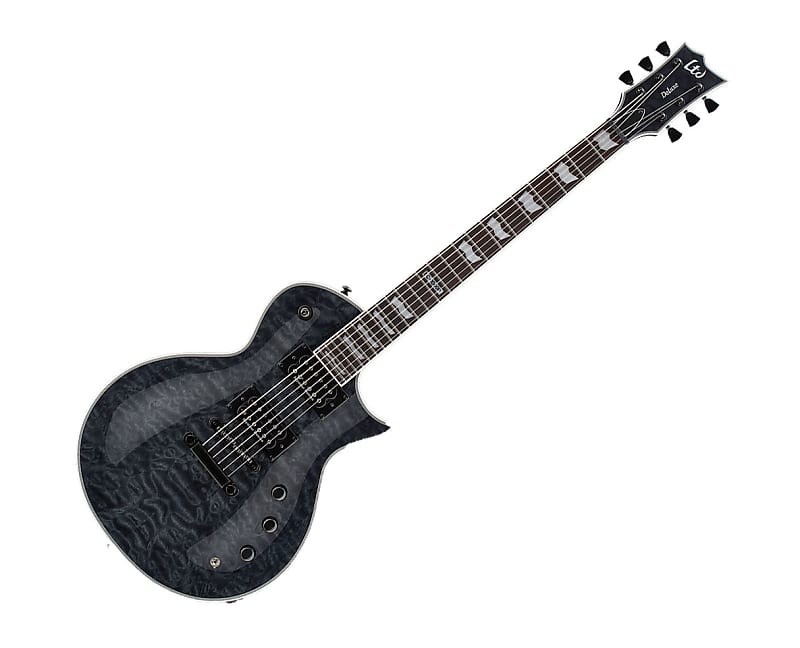 ESP LTD EC-1000 Electric Guitar w/Piezo - See Thru Black - B-Stock image 1