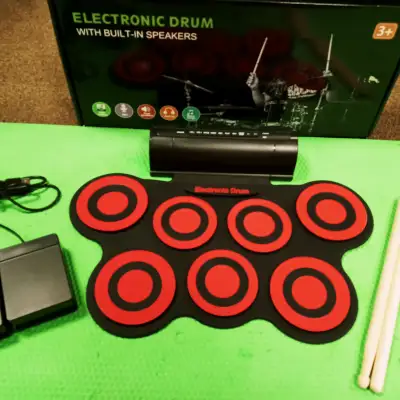 Momkhx Electronic Drum Set 2020 Black and Red image 1