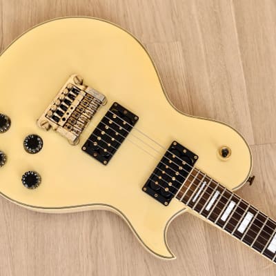 1990 Aria Pro II PE-Deluxe KV Vintage Electric Guitar Ivory w/ USA Kahler 2220B, Japan image 9