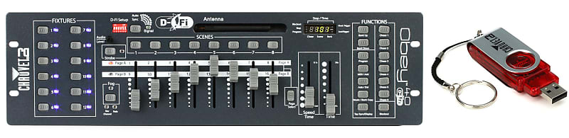 Chauvet DJ Obey 40 D-Fi 2.4 192-Ch Wireless DMX Lighting Controller  Bundle with Chauvet DJ D-Fi USB Wireless DMX Transceiver (1-pack) image 1