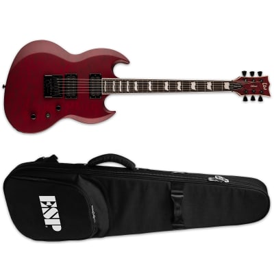 ESP LTD Viper-1000 Evertune QM See Thru Black Cherry Satin Electric Guitar + ESP Gig Bag Viper 1000 image 1