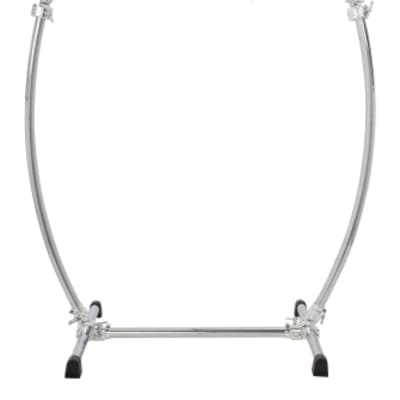 Gibraltar Large Curved Chrome Gong Stand GCSCG-L image 1