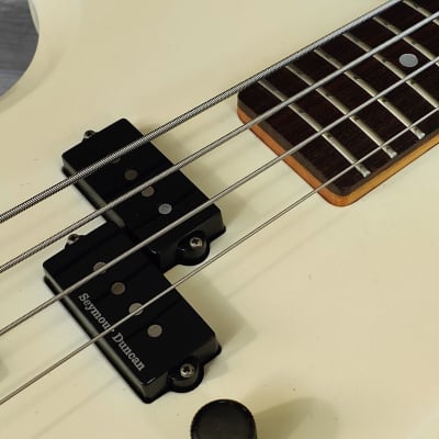 1987 BC Rich Japan NJ Series MB-20 Mockingbird Bass w/Varitone (Vintage White) image 4