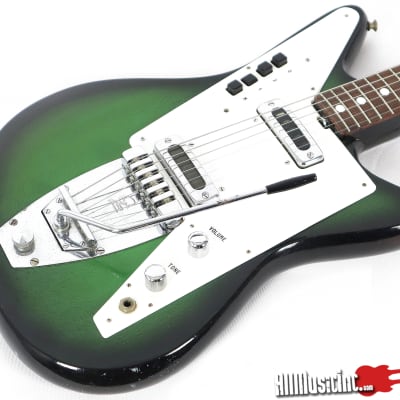 Vintage Galanti Grand Prix Green Burst Electric Guitar Made in Italy image 3