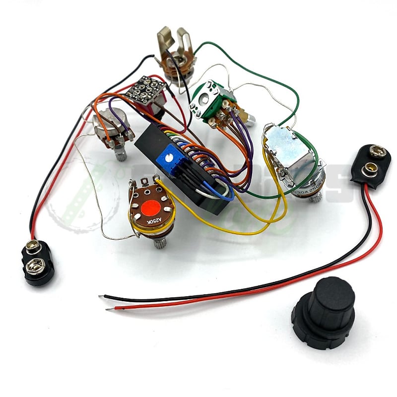 Bartolini 3 Band Bass Preamp - HR-4.7AP/918 for 2 Pickup - 4 Knob