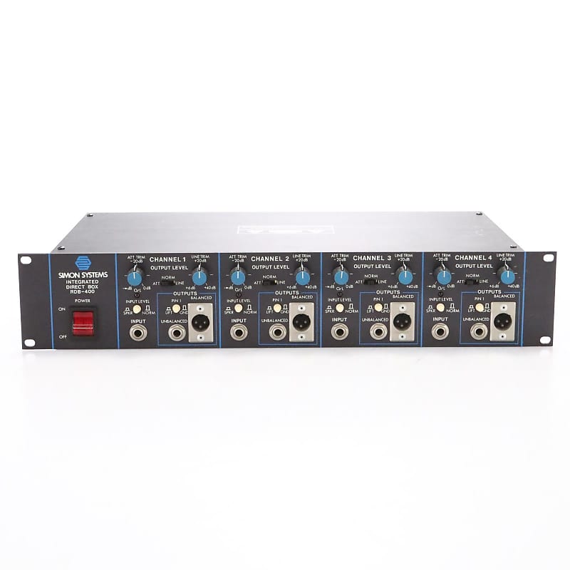 Simon Systems RDB-400 4-Channel Integrated Direct Box w/ XLR