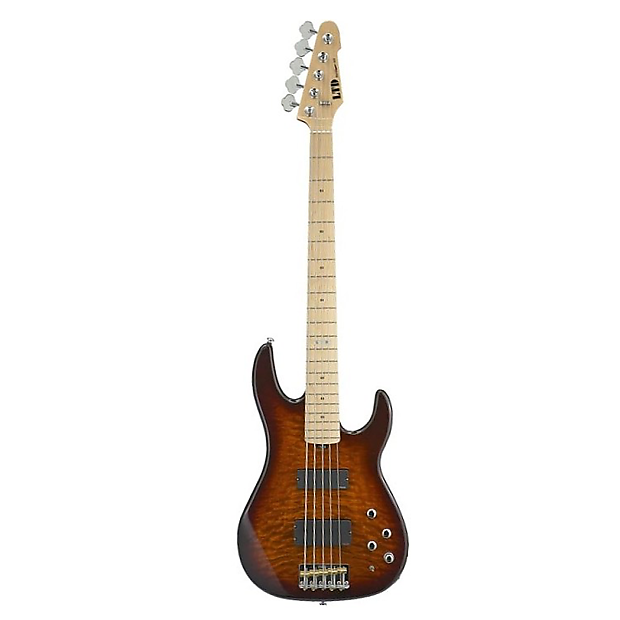 LTD ESP Surveyor 400 Electric Bass Dark Brown Sunburst Reverb UK