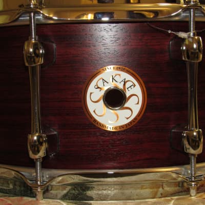 Sakae CSD1460BV 14" x 6" Concert Snare Drum - 2014 - Bubinga Shell image 6