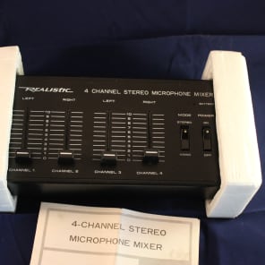 Radio Shack Realistic  4-Channel Stereo Microphone Mixer 32-1105 Early 80's image 5