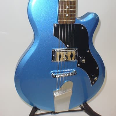 Supro 2010BM Island Series Jamesport Electric Guitar - Ocean Blue Metallic image 4