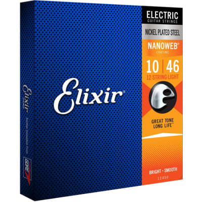 Elixir Nanoweb Nickel Electric Guitar Strings 10-46 (12 String) image 2