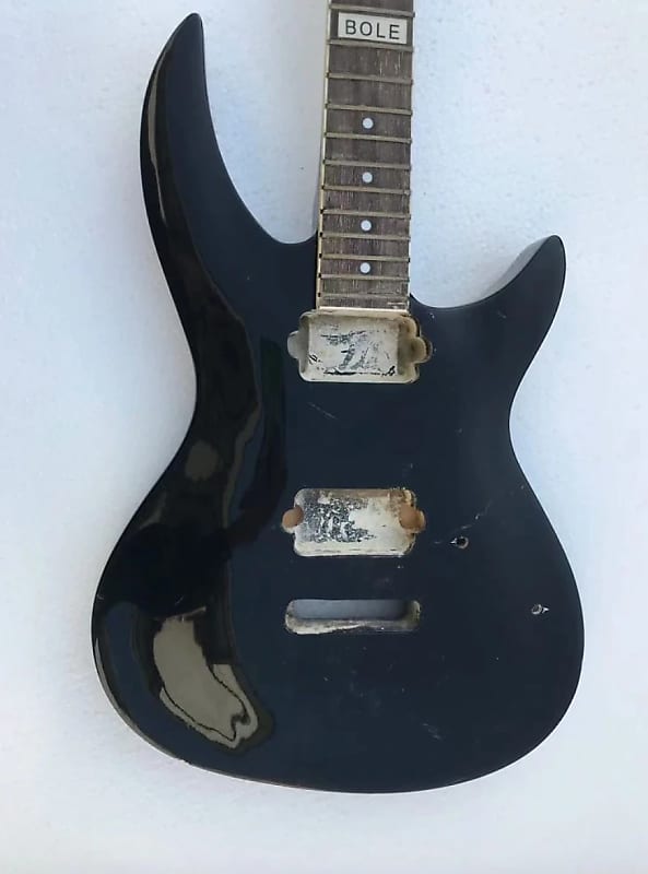Black Finished Guitar Basswood Body with Maple Neck and Rosewood Fingerboard image 1