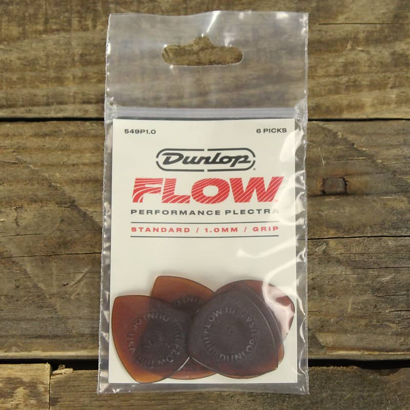 Dunlop FLOW STD Grip Picks 1.00mm 6-Pack image 1