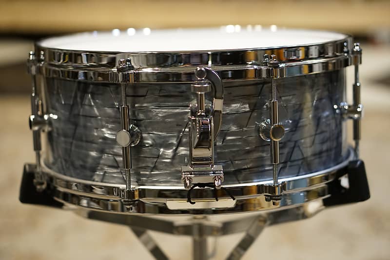 Canopus The Maple 5.5x Snare Drum   Sky Blue Pearl   M   Reverb