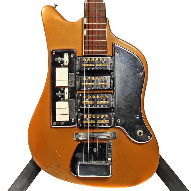 Teisco SS-4L ZIM-GAR Electric Guitar 1960's Brown Japan