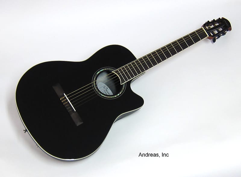 Ovation Celebrity Nylon String Acoustic Electric Classical Guitar - Black image 1
