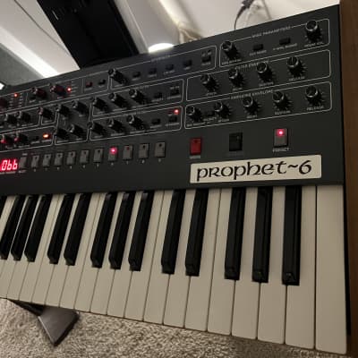 Sequential Prophet-6 49-Key 6-Voice Polyphonic Synthesizer - Black with Wood Sides