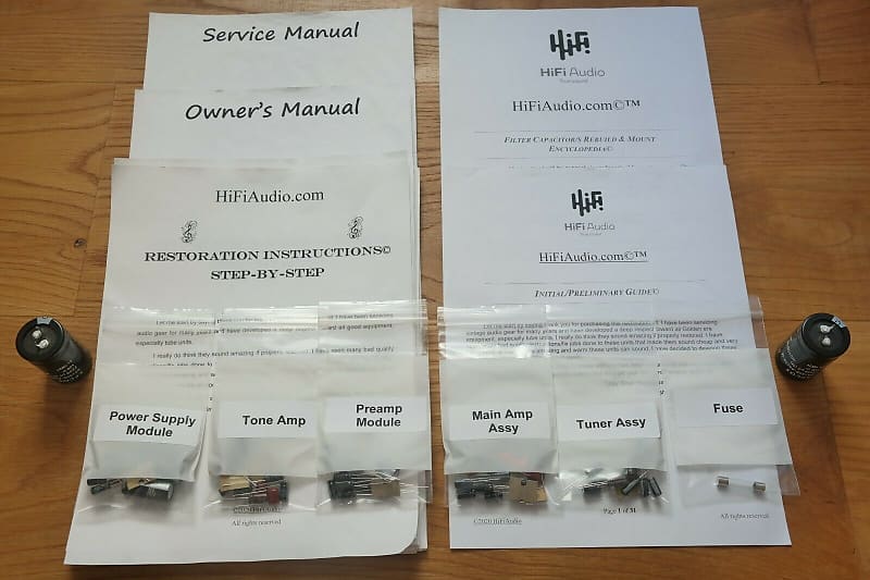 Kenwood KR-4200 restoration kit filter capacitor repair rebuild fix  			