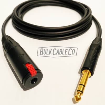 5 FT - Mogami 2552 Headphone Extension Cable - Neutrik Female > Male - TRS - Stereo Extender Cord