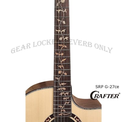 Crafter (Korea made) SRP G-27ce Solid Engelmann Spruce & Rosewood electronics acoustic guitar image 6