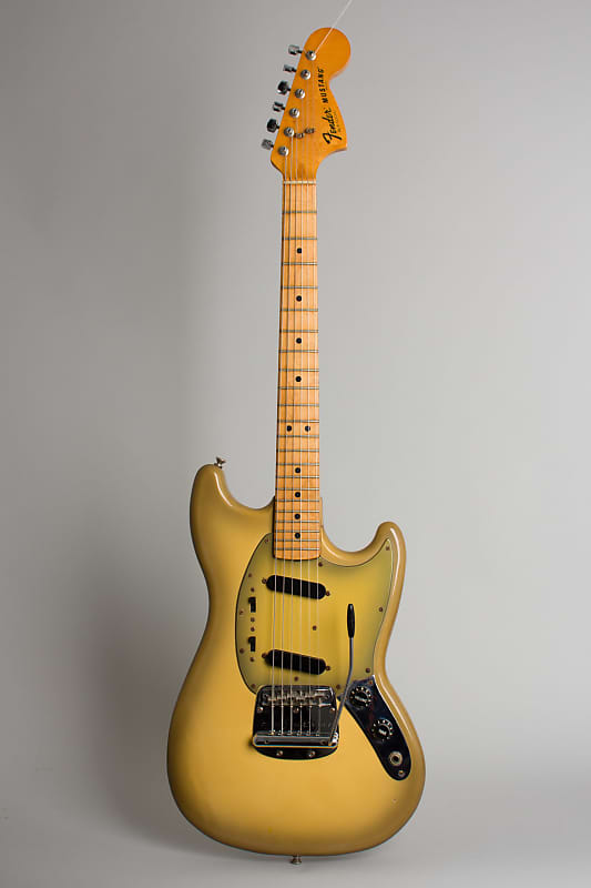 Fender  Mustang Solid Body Electric Guitar (1979), ser. #S 823784, original black tolex hard shell case. image 1