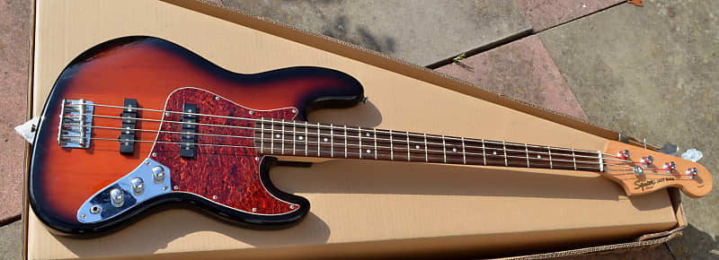 Fener Squier Jazz Bass Standard Electric Bass Guitar - Sunburst indonesian  + Gig Bag