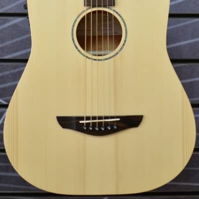 Faith Nomad FDS Mini-Saturn Dreadnought Natural All Solid Travel Electro Acoustic Guitar & Case image 6
