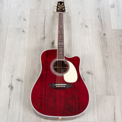 Takamine JJ325SRC John Jorgenson Signature Acoustic-Electric Guitar, Gloss Red image 5