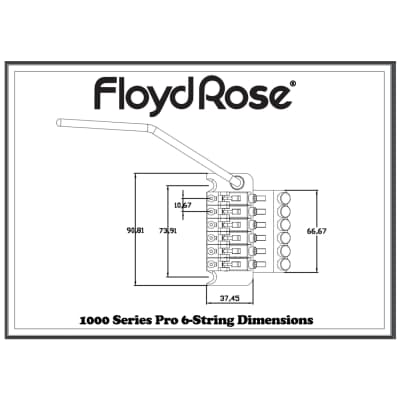 Floyd Rose 1000 Series Pro Tremolo System with R3 Nut, Black, FRTP2000R3 image 6