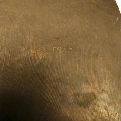 VINTAGE: Paiste 15' Giant Beat Hi-Hat Cymbals (Pair) from 1960s  - White Label image 6