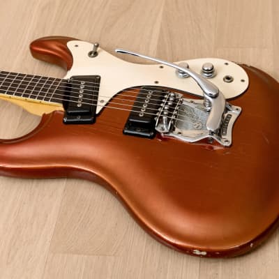 1965 Mosrite Ventures Model Vintage Electric Guitar, Candy Apple Red w/ Case imagen 9