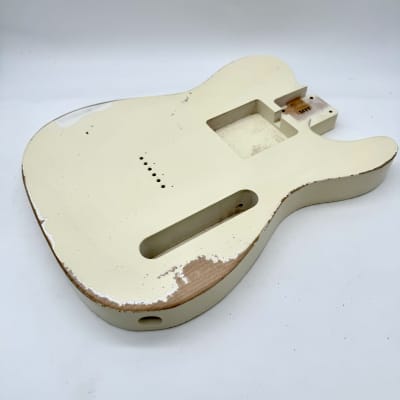 MJT USA Telecaster Relic Body Alder Vintage White New MJT4164 | Reverb