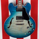 2019 Gibson ES-335 - Highly Figured AAA Maple Top -  Glacier Blue - Case + COA