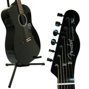 Fender Avril Lavigne Newporter Acoustic Electric Guitar - SKULLS * NEW * image 8
